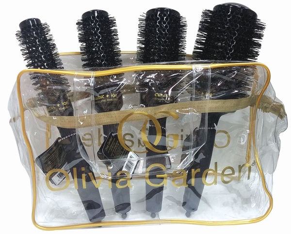 סט 4 מברשות פרו קרמיק שחור אוליביה גרדן